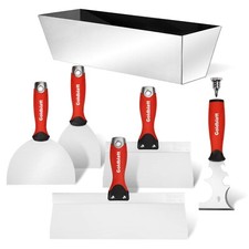 Goldblatt Drywall Hand Tool Kit - Stainless Steel Joint Knife, Taping Knives,...