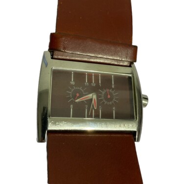 Ted Baker TB200 Square Bloke Damen Armbanduhr mit Lederarmband 