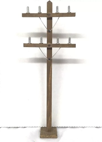MrTrain 12" (Inch) Model Train Telephone Pole | G Scale |G Gauge | 1 (One) Pole - Picture 4 of 4