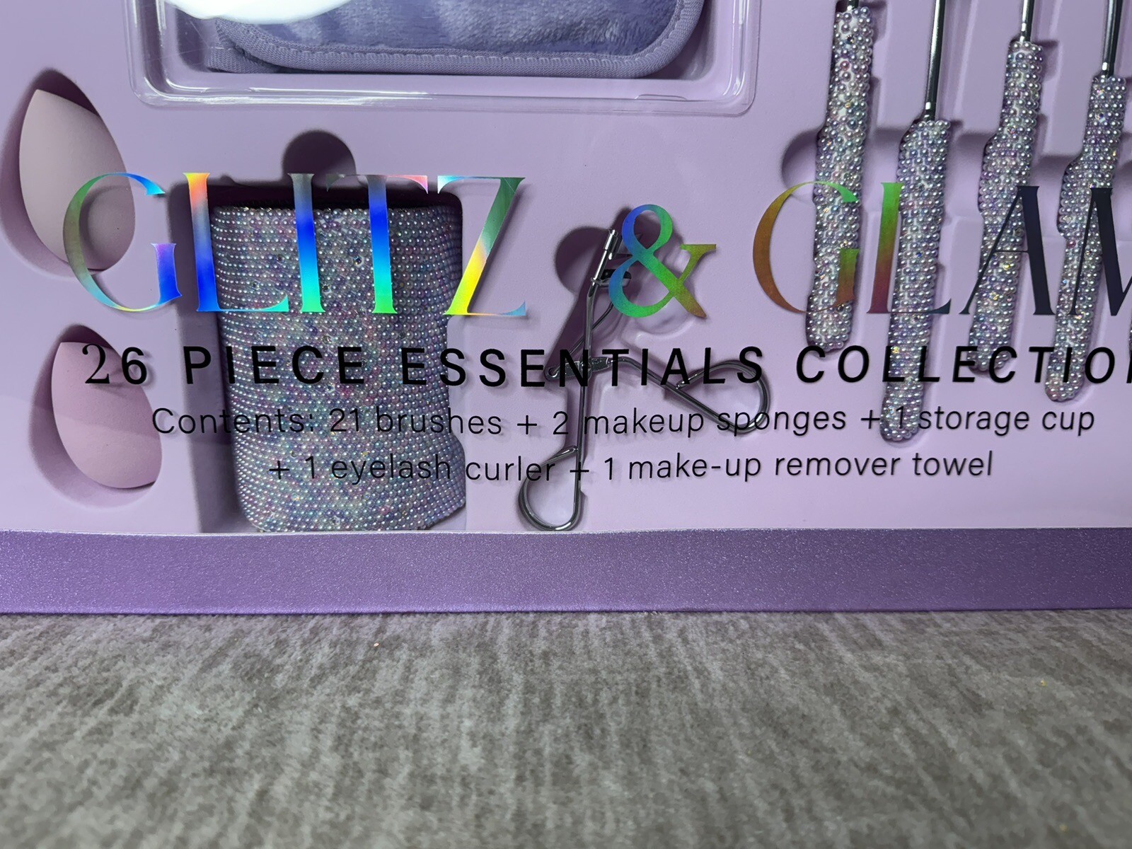 Glitz And Glam 26 Piece Essential Collection Brush Set Lilac Pearl 💝 eBay