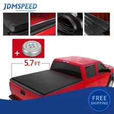 5.7FT Short Soft Bed Vinyl Roll-up Tonneau Cover For 09-2023 Ram 1500 2500 3500
