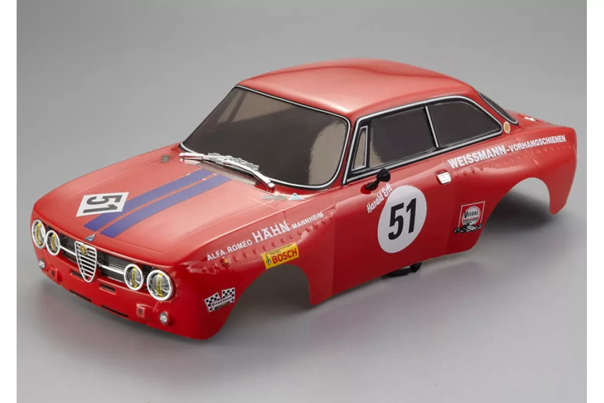 Body Shell Alfa Romeo 2000 Gtam 190mm - Red - *finished*