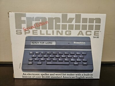1990 Franklin Spelling Ace Second Edition SA-98 Correction and Word Games