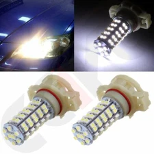 2x White H16 5202 68 SMD LED Epistar Bulb For Fog Driving Daytime Running Light