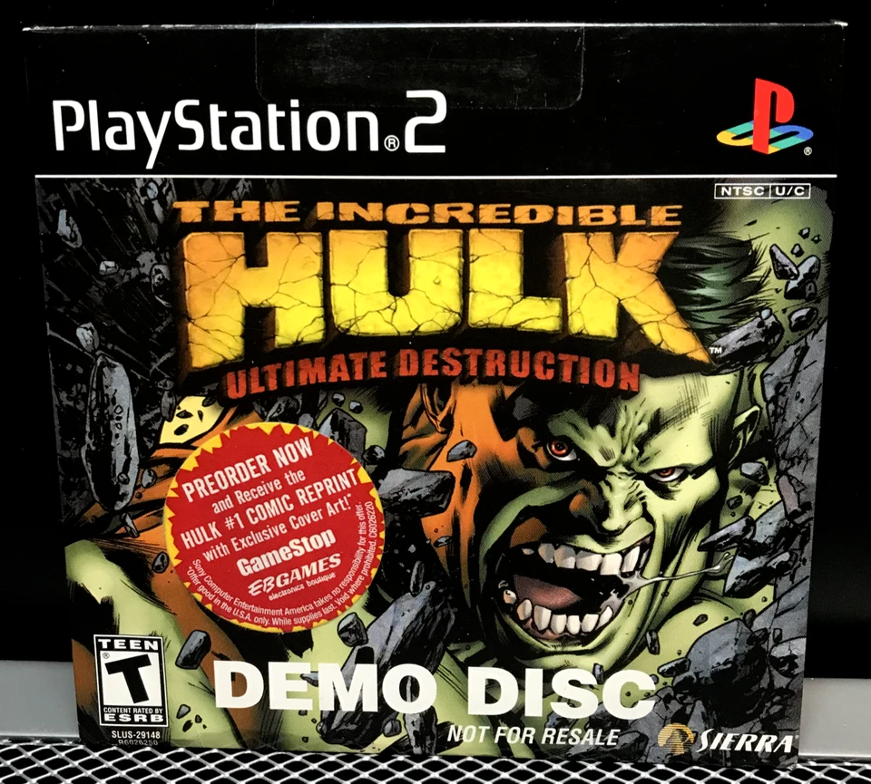 The Incredible Hulk Ultimate Destruction PS2 Demo Disc NOT FOR RESALE New Sealed - Image 2 of 4