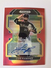 2022 Panini Prizm Draft Picks LUIS RAMIREZ Red Prizm Auto /50 #PDP199
