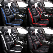 Luxury Full Set 5-Seats Car Seat Covers PU Leather Front Rear Cushion For Toyota