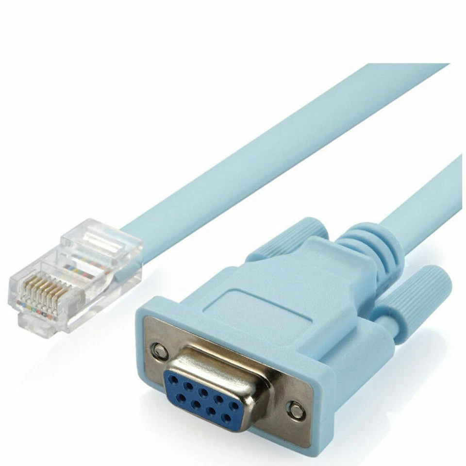 DB 9Pin RS232 Serial To RJ45 CAT5 Ethernet Adapter LAN Console Cable CiscoRouter - Image 4 of 4
