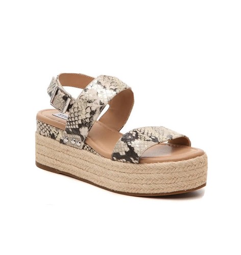 snakeskin platform sandals