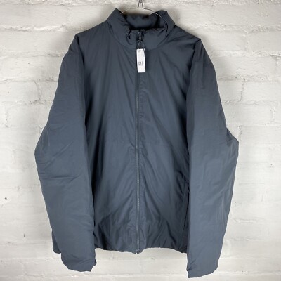 GAP Herren Reißverschluss vorne gefütterter Puffa Mantel perlgrau XL 52'' Brustumfang außen