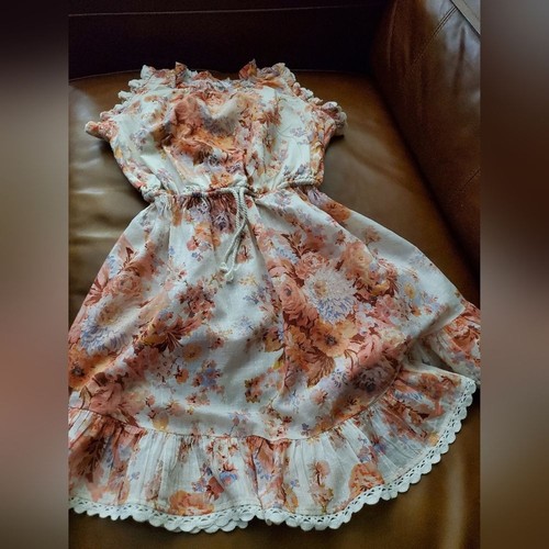 Zimmermann Devi Flip Floral Ruffle Dress Girls Size 8 - Picture 3 of 6