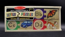 Melissa and Doug Self Correcting A-Z Letter Puzzles Brand New 52 Wooden Pieces