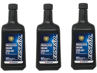 Suzuki Genuine OEM Ecstar Prediluted Engine Coolant 990A0-02E10-01Q - 3 Pack
