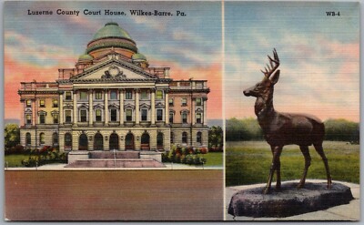 Luzerne County Court House Wilkes-Barre Pennsylvania Postcard Z327.5