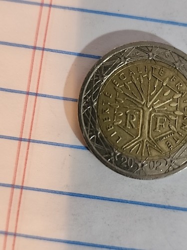 2 euro 2002 coin France RF  Misprint Decentered - Picture 2 of 12