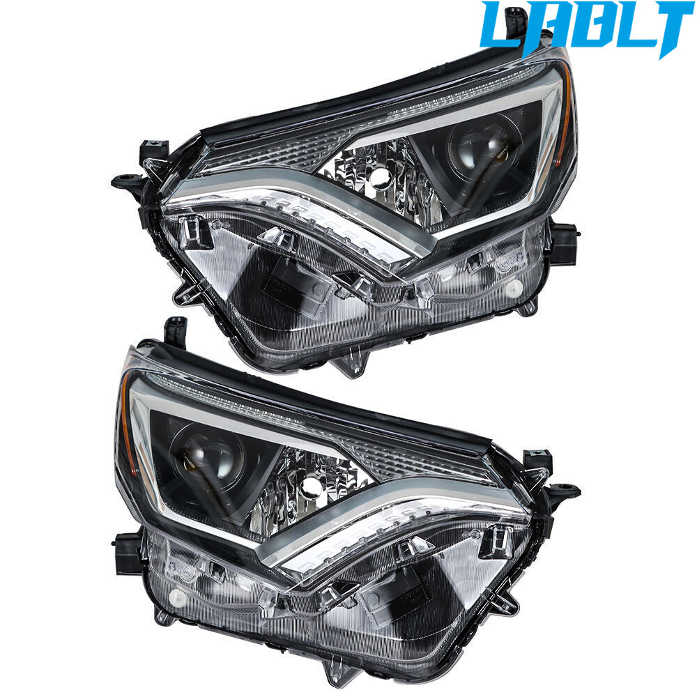 LABLT Pair Halogen Headlights Assembly Chrome For 2009-2010 Toyota Corolla 4 thumbnail image