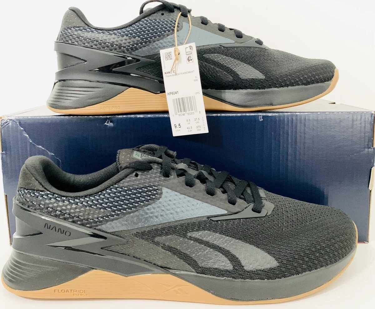 Reebok Men s Nano X3 Shoes Sz 9.5 Black Gum HP6041 Just Released New In Box