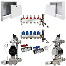 Fußbodenheizung Komplettset Verteilerschrank Pumpengruppe Zbh Heizkreisverteiler