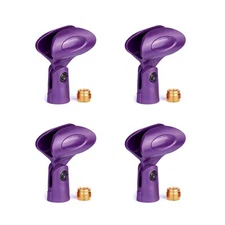 Rannsgeer Handheld Microphone Clip Mic Holder w/adapter (4 Pack)