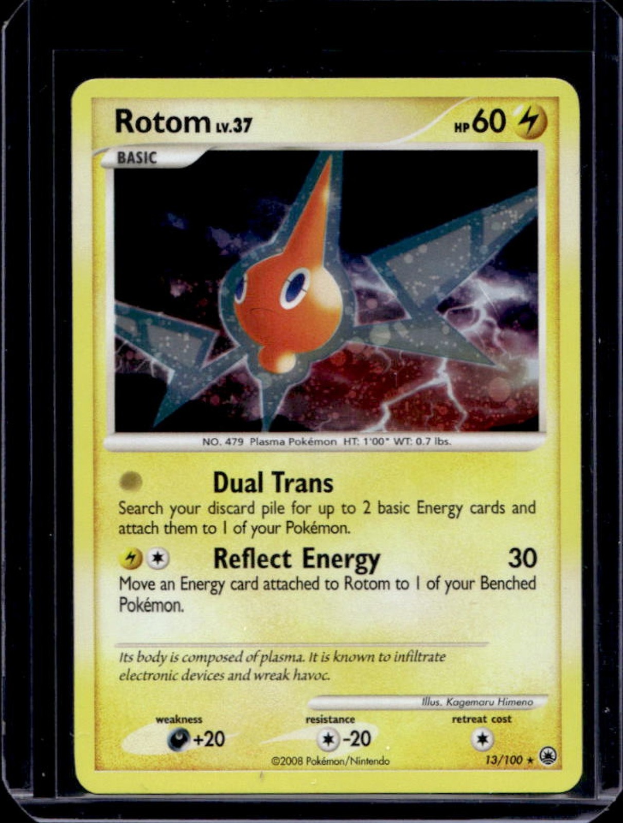 2008 Pokemon Diamond & Pearl Majestic Dawn Rotom Holo #13/100