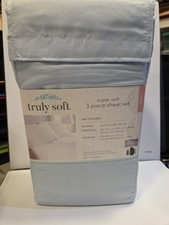 Truly Soft Sheet Set Wrinkle Resistant Size Twin Baby Blue