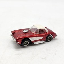 Tyco Curvehugger 1960 Chevy Corvette Red White HO Slot Car Tested Working 1B