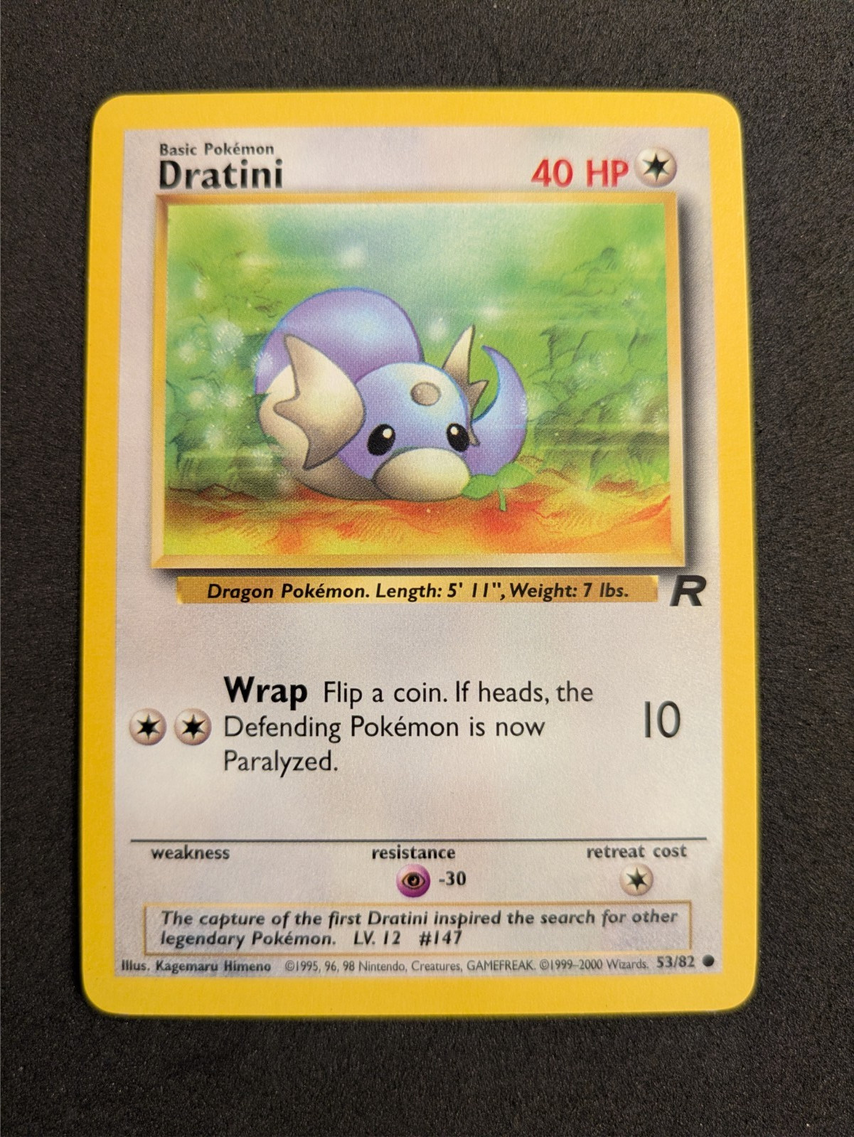 Pokemon Card - Vintage - Dratini - 53/82 - Team Rocket - MP