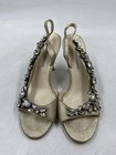 Vera Wang Lavender Gold Leather Slingback Heels W 8 — photo 2