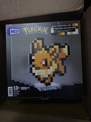 MEGA Pokemon Eevee 323 Piece Building Set Containing 1 Pixelated Retro Figure...