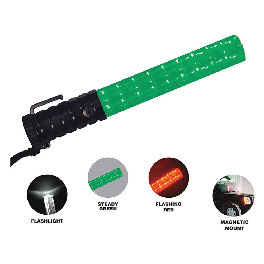 EMI 3030 LED Safety Light,11.5inH,Green/Red/White 33VP36