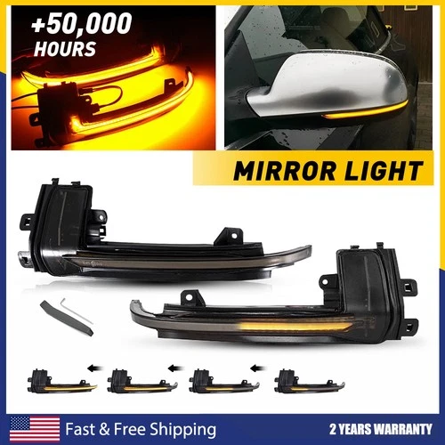 2PCS Dynamic Amber LED Side Mirror Light for Audi A3 A4 A5 S5 RS3 RS4 2010-2016