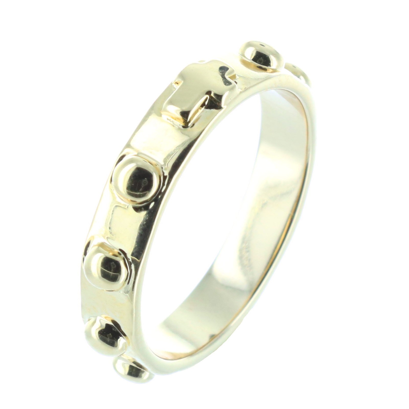 Bague dizainier plaqué or anneau religieux catholique de prière pour femme