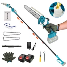 1Set 2 In1 Cordless Pole Saw And Mini Chainsaw With Extension Pole 21V Battery 8