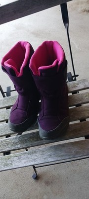 Quechua Mädchen Gr. 37 Stiefel Winterschuhe, Schneestiefel, lila pink waterproof