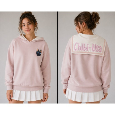 #ad #ad Sailor Moon Chibi Usa Pink Sweatshirt Women#x27;s M Anime Luna P Cat Hot Topic $26.01