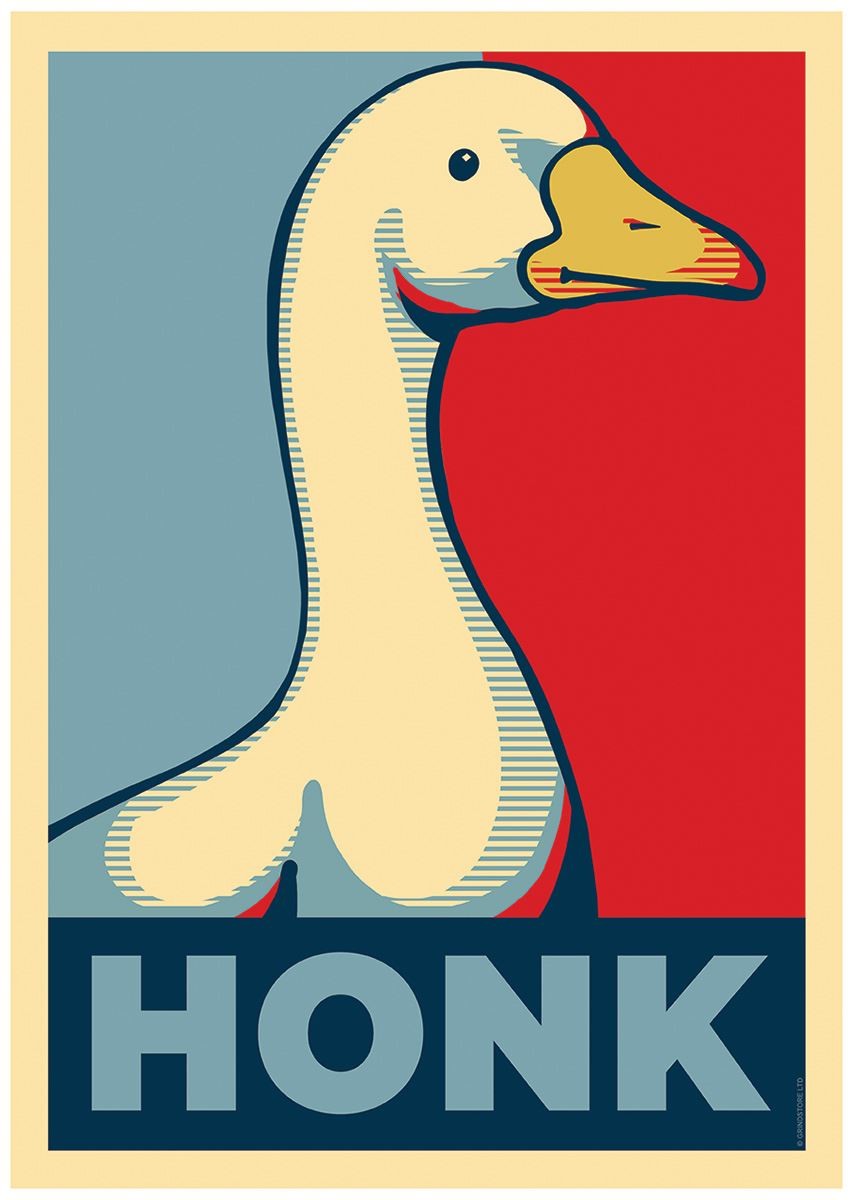 Silly Goose Honk Mini Poster - Laminated