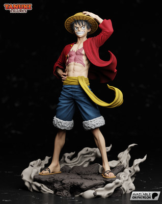 Luffy by Tanuki Fan Art 1:12 Statue Resin 3D gedruckt DIY Modellbausatz