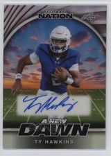 2025 Leaf Football Nation A New Dawn Silver Prismatic /15 Ty Hawkins Auto 1su4
