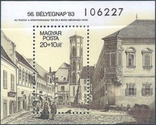 20082 Hungary Philately Geography Townscape S/S MNH