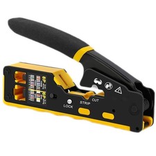 RJ45 Pass Through Crimp Tool Kit Cat6 Cat5 Cat5e Ethernet Cable Crimper 8P8C