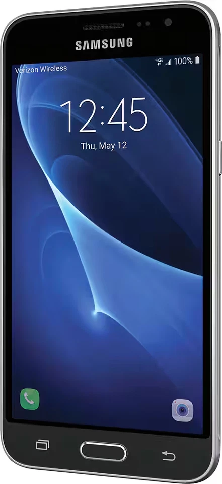 Verizon Locked Samsung Galaxy J3 4G LTE 8GB 5.0" Black Android Smartphone - Open - Image 2 of 4