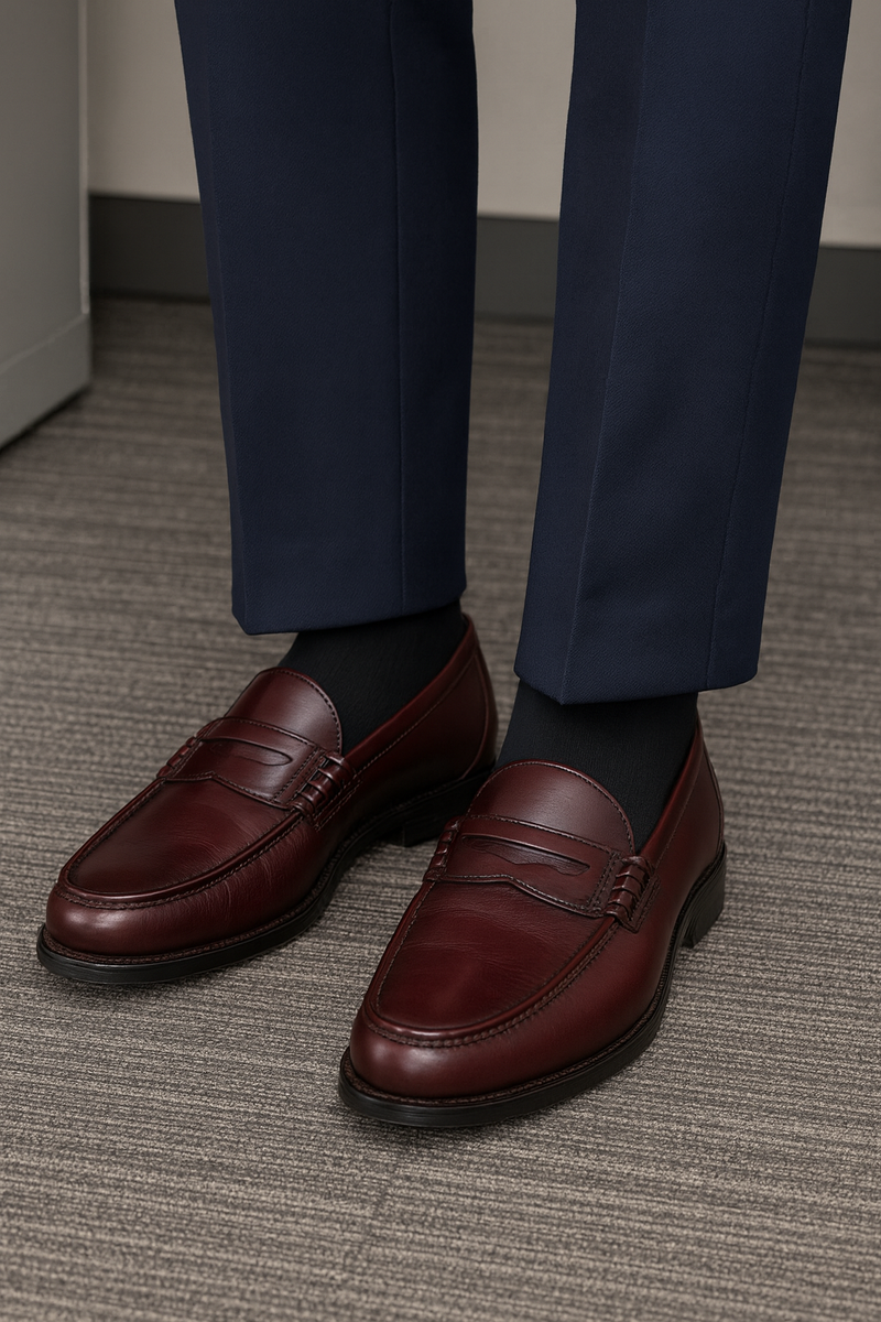 Dexter Burgundy Leather Loafers penny Wilde Burgundy Penny Loafer - Women main image 3