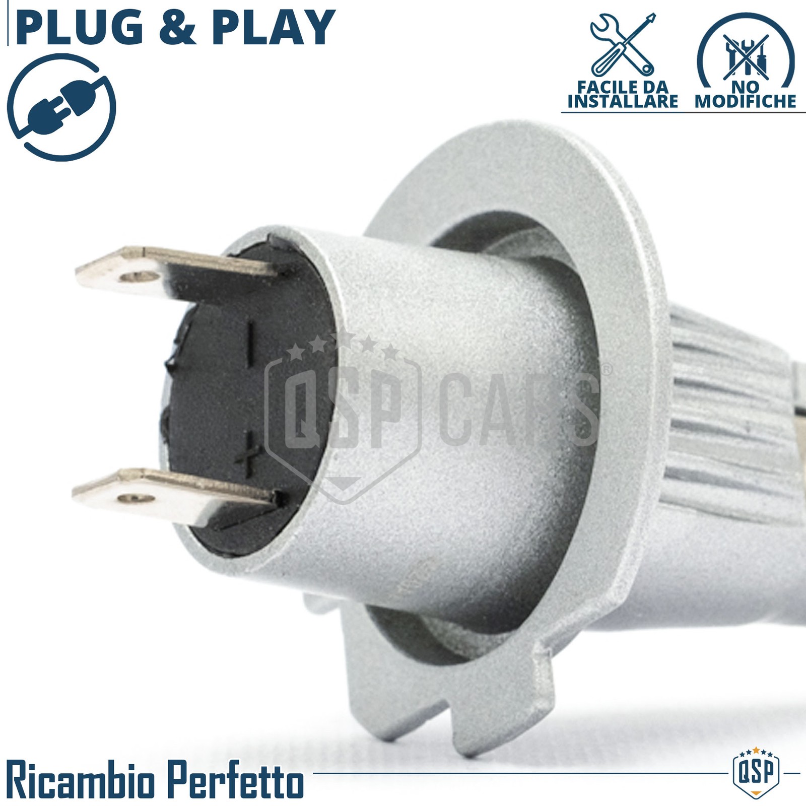 Lampada Auto Moto Full LED H7 Bianco Potente 6500k 2000LM CANBUS Anti Sfarfallio - Miniatura 5