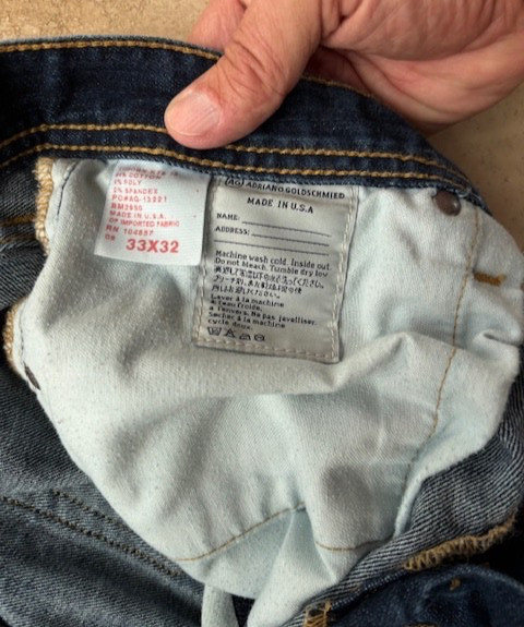 AG Adriano Goldschmied Jeans Men's Size 33x32 Geffen Slouchy Slim Dark Denim thumbnail 6