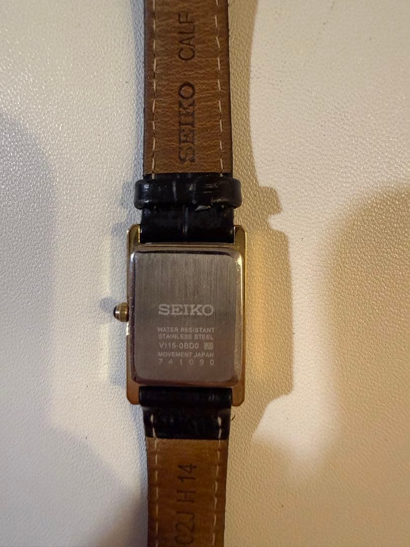 SEIKO SUP250 V115-0BD0 Solar Watch Gold Stylish - Gem
