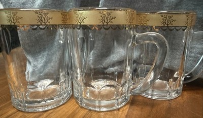Pasabahce brand Turkish coffee or tea glasses from Turkey Set Of 3