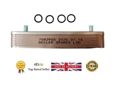 Baxi Assure 25 & 30 Dhw Wärmetauscher 12 Platten 7683965 720852401 BRANDNEU