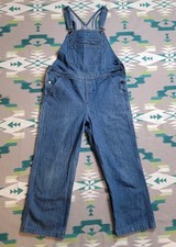 Patagonia Women Organic Cotton Overalls Steel Forge Med Distressed Workwear READ