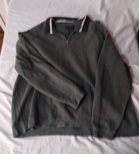 Croft  Barrow Mens Size XXL Green Long Sleeve Half Zip Pullover Sweatshirt