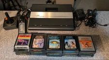 Atari 7800 Console With 15 Games Tested Defender  Space Invaders  Pac Man